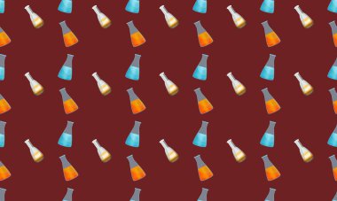 Farklı aksesuarlara sahip renkli arkaplan