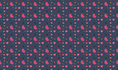 Farklı aksesuarlara sahip renkli arkaplan