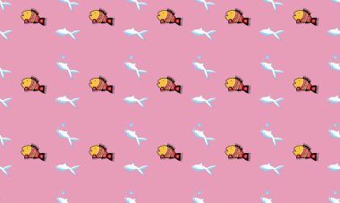 Farklı aksesuarlara sahip renkli arkaplan