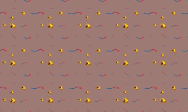 Farklı aksesuarlara sahip renkli arkaplan