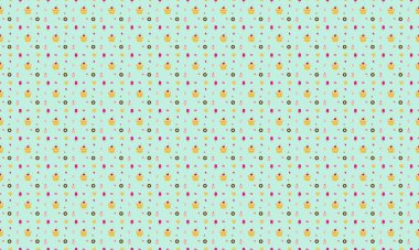 Farklı aksesuarlara sahip renkli arkaplan