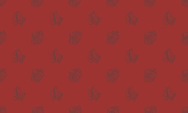 Farklı aksesuarlara sahip renkli arkaplan