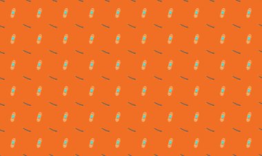 Farklı aksesuarlara sahip renkli arkaplan