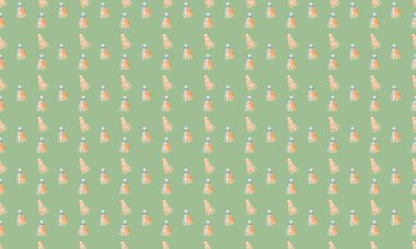 Farklı aksesuarlara sahip renkli arkaplan