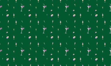 Farklı aksesuarlara sahip renkli arkaplan