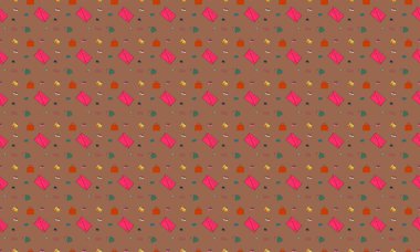 Farklı aksesuarlara sahip renkli arkaplan