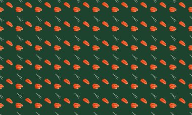 Farklı aksesuarlara sahip renkli arkaplan