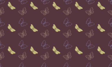 Farklı aksesuarlara sahip renkli arkaplan