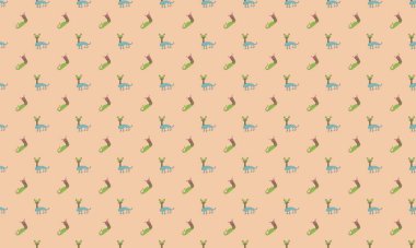 Farklı aksesuarlara sahip renkli arkaplan