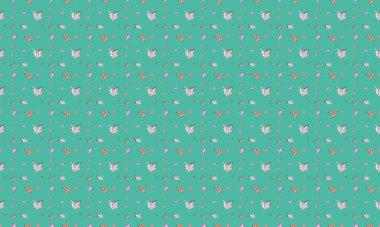 Farklı aksesuarlara sahip renkli arkaplan