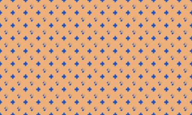 Farklı aksesuarlara sahip renkli arkaplan