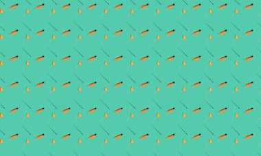 Farklı aksesuarlara sahip renkli arkaplan