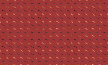 Farklı aksesuarlara sahip renkli arkaplan