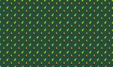 Farklı aksesuarlara sahip renkli arkaplan