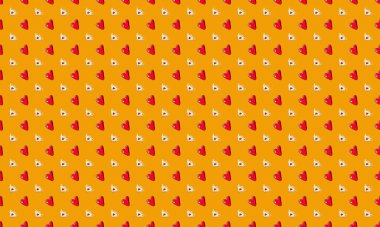 Farklı aksesuarlara sahip renkli arkaplan