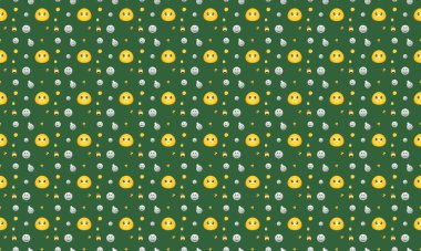 Farklı aksesuarlara sahip renkli arkaplan