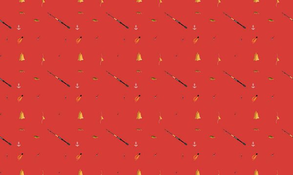 Цветной фон с различными аксессуарами