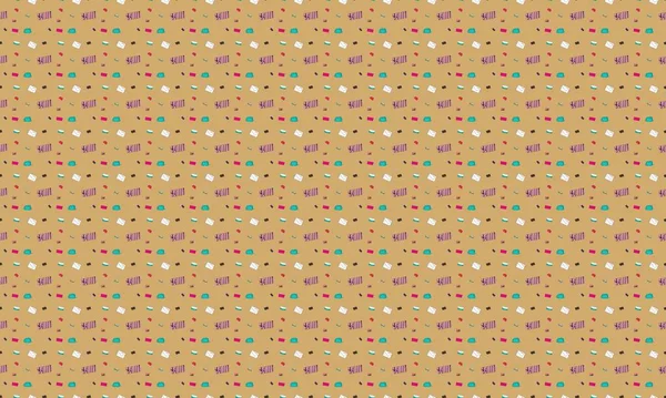 Farklı aksesuarlara sahip renkli arkaplan