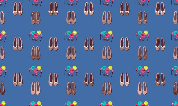 Farklı aksesuarlara sahip renkli arkaplan