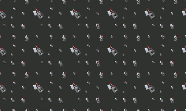 Colored background with different accessories