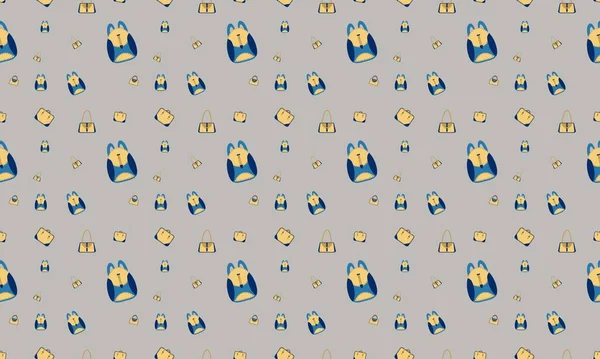 Farklı aksesuarlara sahip renkli arkaplan