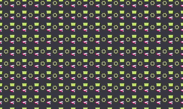 Colored background with different accessories