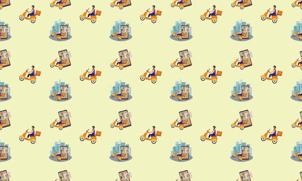 Colored background with different accessories