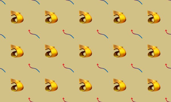 Colored background with different accessories