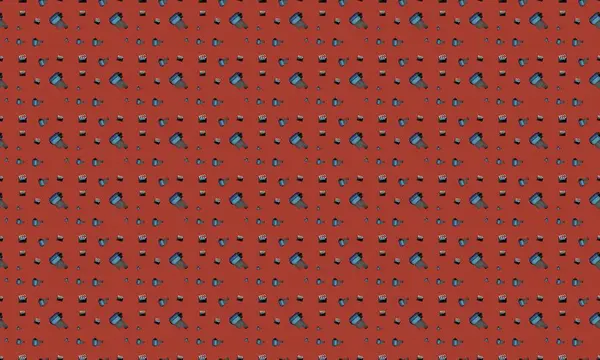 Farklı aksesuarlara sahip renkli arkaplan