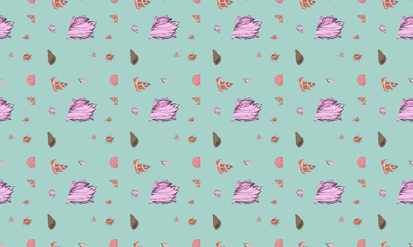 Colored background with different accessories