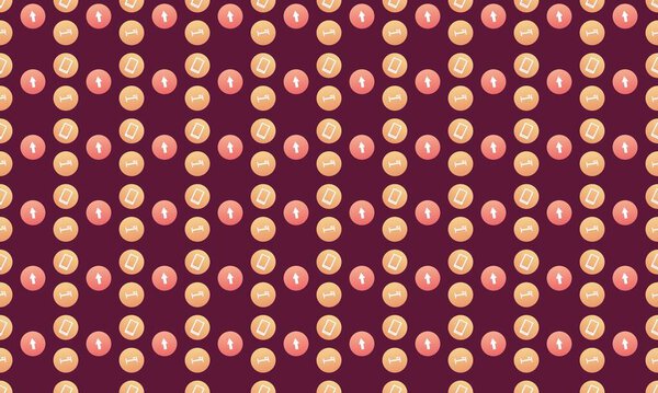 Colored background with different accessories