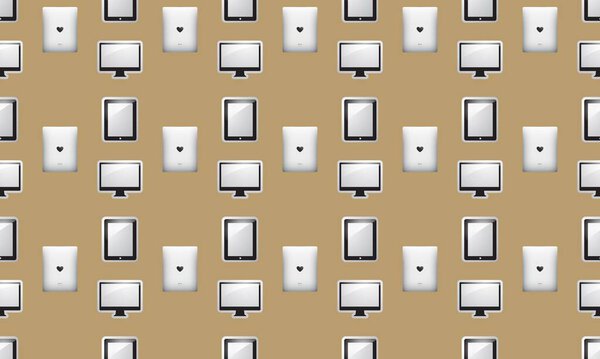 Colored background with different accessories