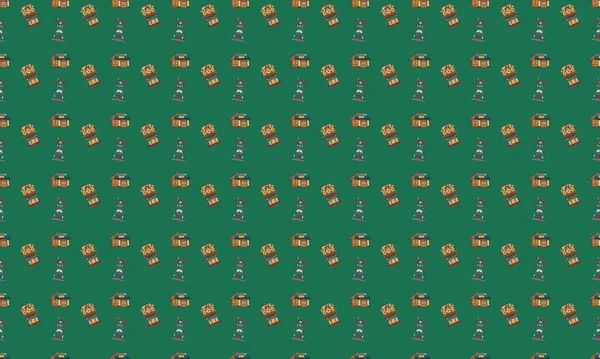 Farklı aksesuarlara sahip renkli arkaplan