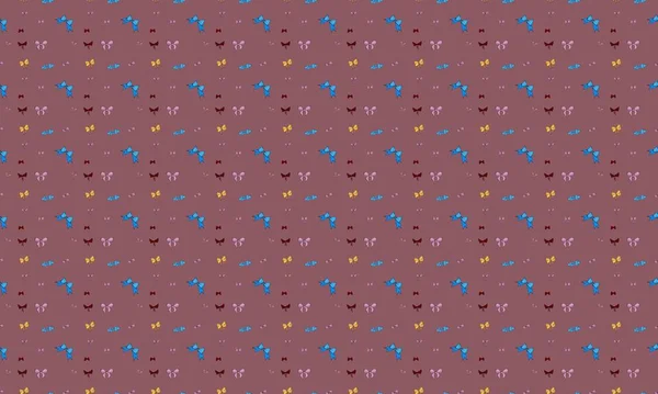 Farklı aksesuarlara sahip renkli arkaplan