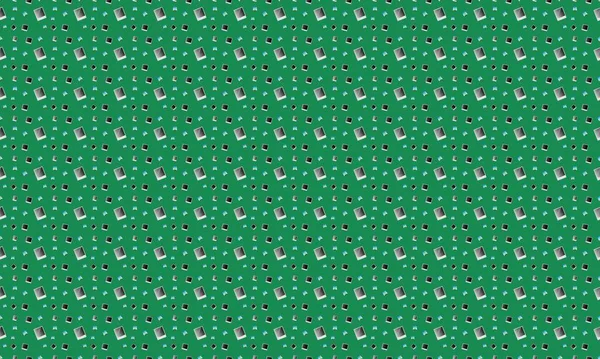 Farklı aksesuarlara sahip renkli arkaplan