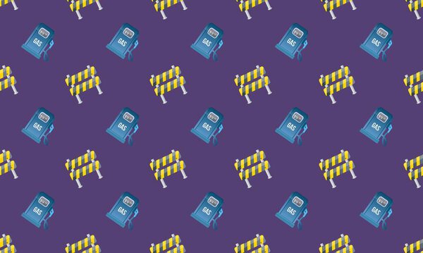 Colored background with different accessories