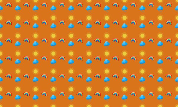 Цветной фон с различными аксессуарами