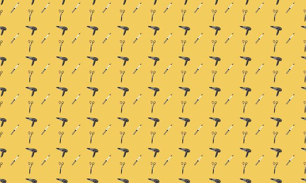 Цветной фон с различными аксессуарами