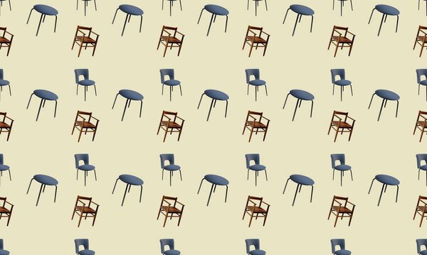 Colored background with different accessories