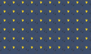 Farklı aksesuarlara sahip renkli arkaplan