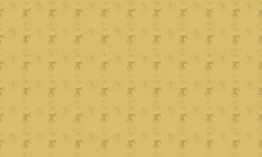 Farklı aksesuarlara sahip renkli arkaplan