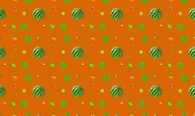 Farklı aksesuarlara sahip renkli arkaplan