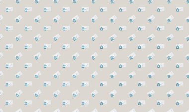 Farklı aksesuarlara sahip renkli arkaplan