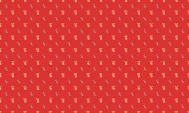 Farklı aksesuarlara sahip renkli arkaplan