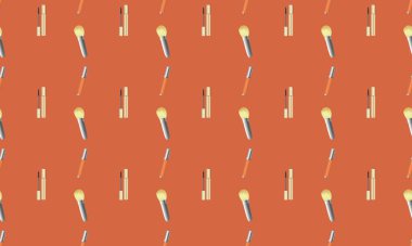 Farklı aksesuarlara sahip renkli arkaplan