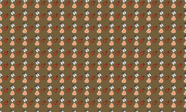 Farklı aksesuarlara sahip renkli arkaplan