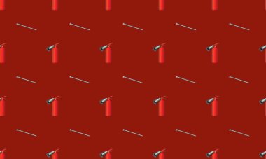 Farklı aksesuarlara sahip renkli arkaplan