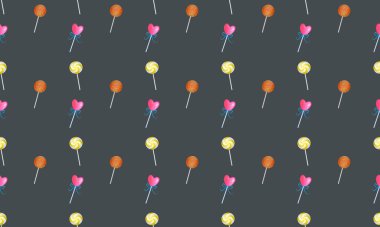 Farklı aksesuarlara sahip renkli arkaplan