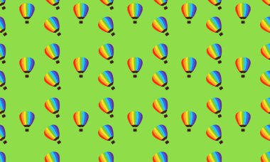 Farklı aksesuarlara sahip renkli arkaplan