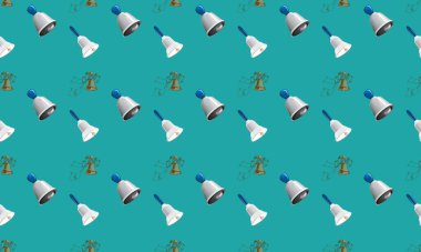 Farklı aksesuarlara sahip renkli arkaplan